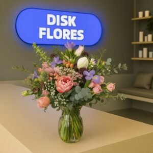 Flores do Campo com Vaso de Vidro